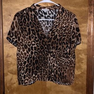 Cheetah Print Blouse